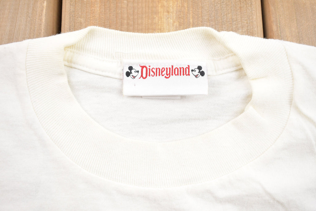 Vintage 1990s Disneyland Character Letter Souvenir T Shirt  Streetwear  Rare Vintage  Vacation Tee  Travel T Shirt  Made in USA