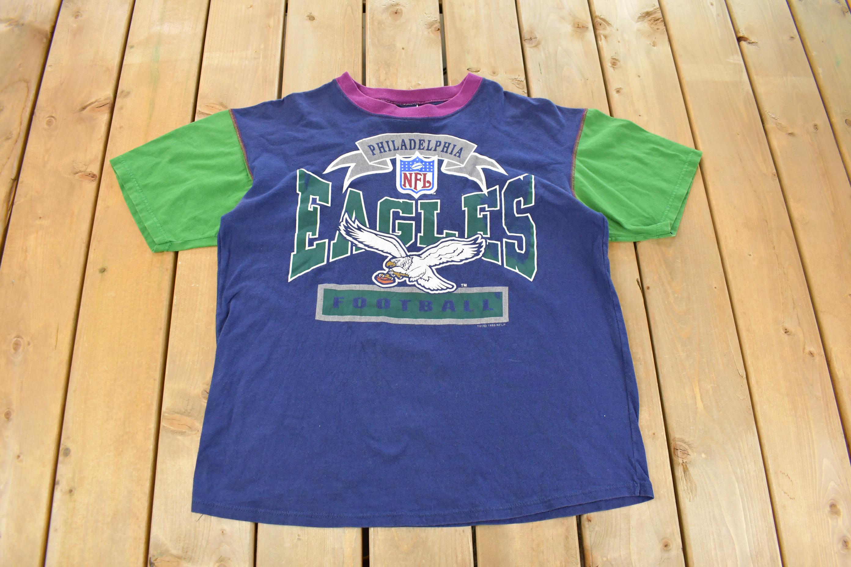 Vintage 1990s Philadelphia Eagles NFL Graphic T-Shirt Men's Large