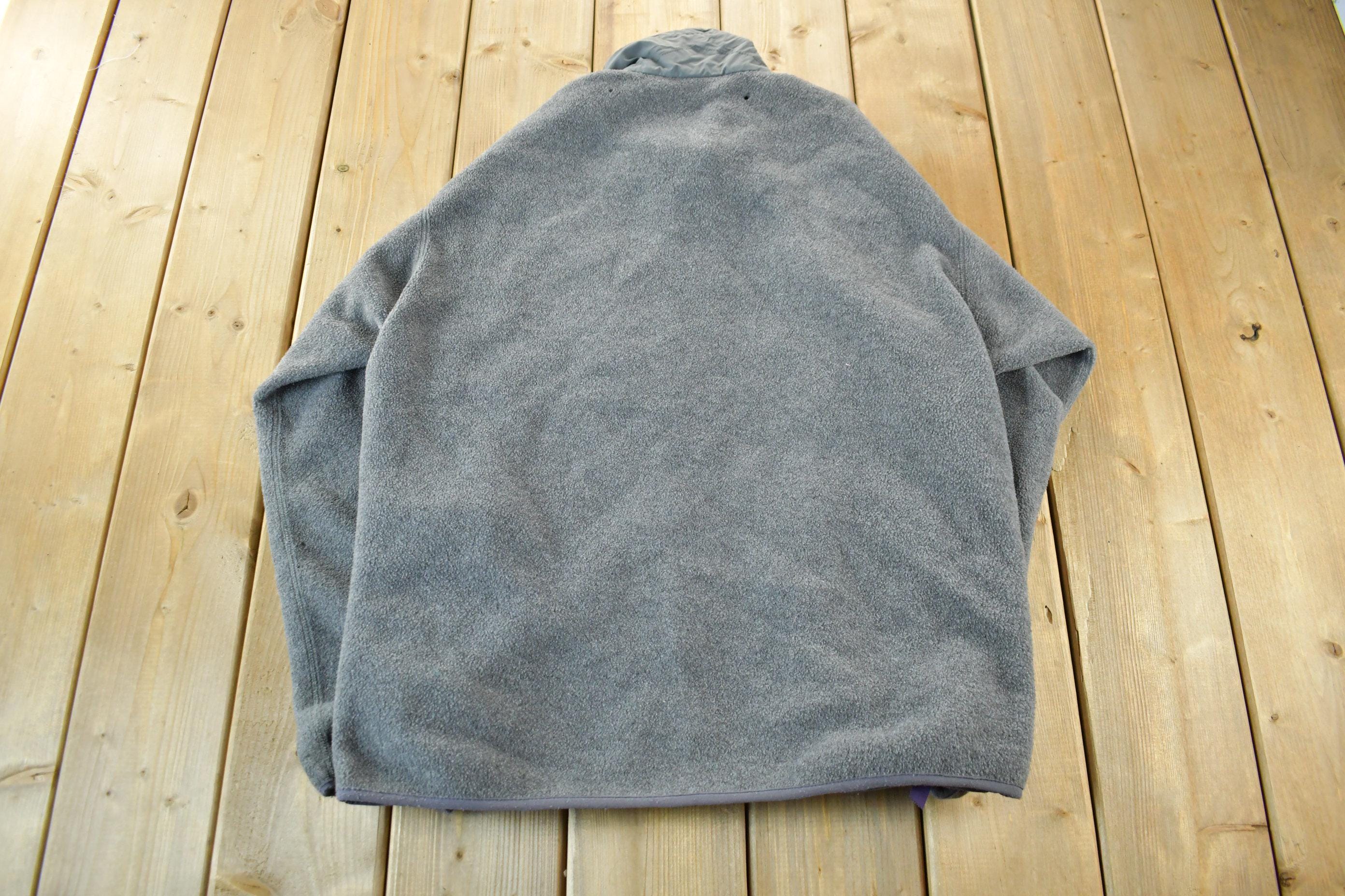 Vintage 1990s Patagonia Gray Full Zip Fleece Sweater