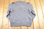 Vintage 1990s Oakton Ltd Wool Knit Crewneck Sweater Mens M / 90's Abstract Pattern 3D Shetland Wool Sweatshirt