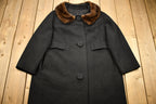 Vintage 1960s Fortsman Full Length Fur Collar Coat