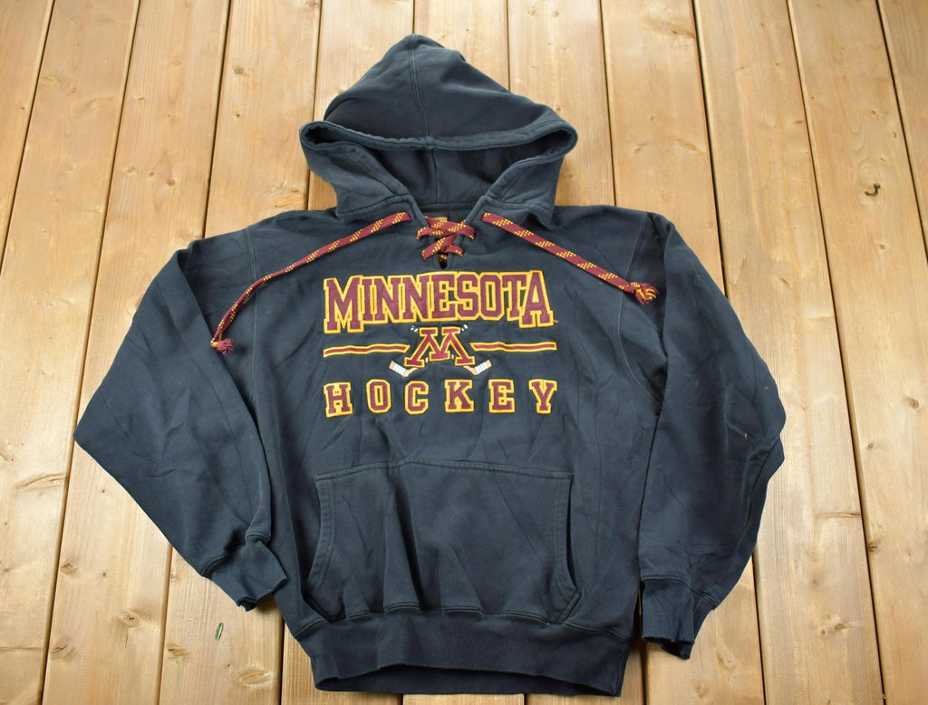 Vintage 1990s Minnesota Hockey University Collegiate Hoodie / Embroidered / NCAA Sweatshirt / Sportswear / Americana