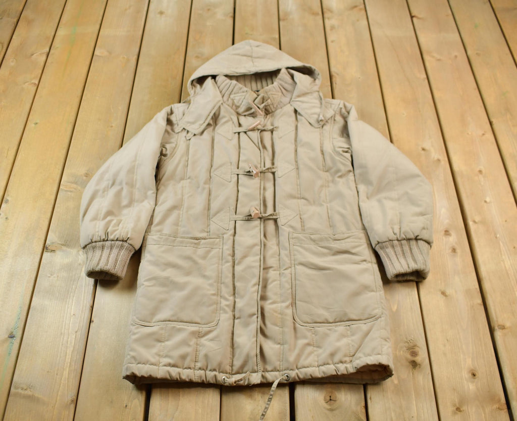 Vintage 1980s Beige Winter Parka Jacket