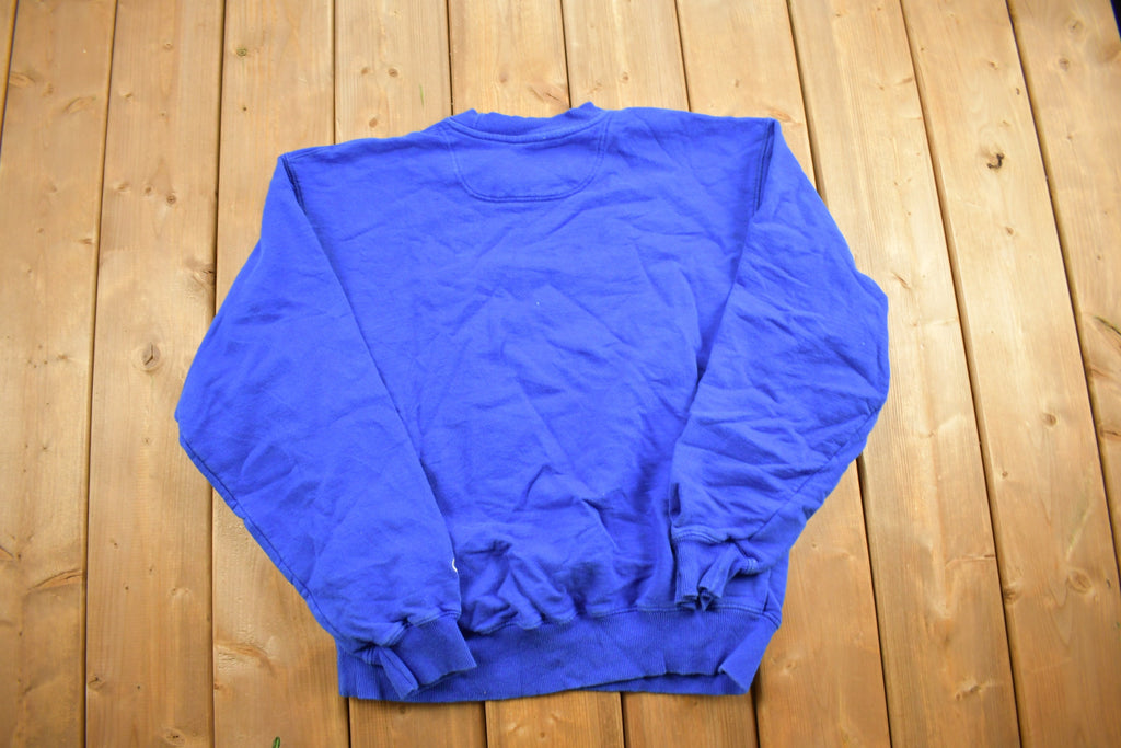 Vintage 1990s Champion Blank Blue Crewneck Sweatshirt
