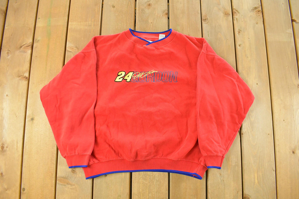 Vintage 1990s Nascar Racing Jeff Gordon Crewneck Sweatshirt Men's Large