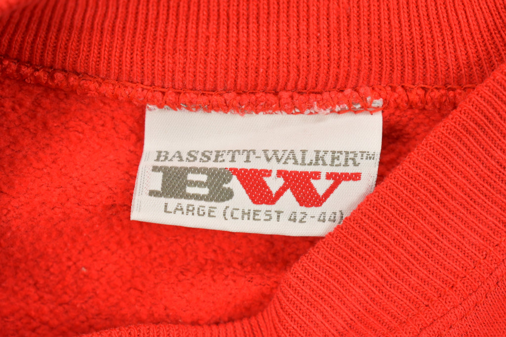Vintage 1980s University Of China Black Crewneck Sweatshirt / 90s Crewneck / Vintage Blank / Essential / Bassett-Walker / 90s Blank