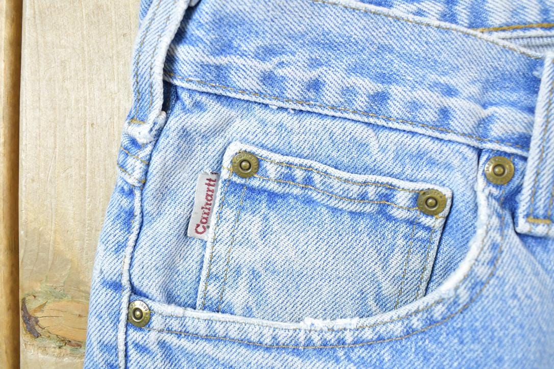 Vintage 1990s Carhartt Denim Work Jeans Size 34 x 29