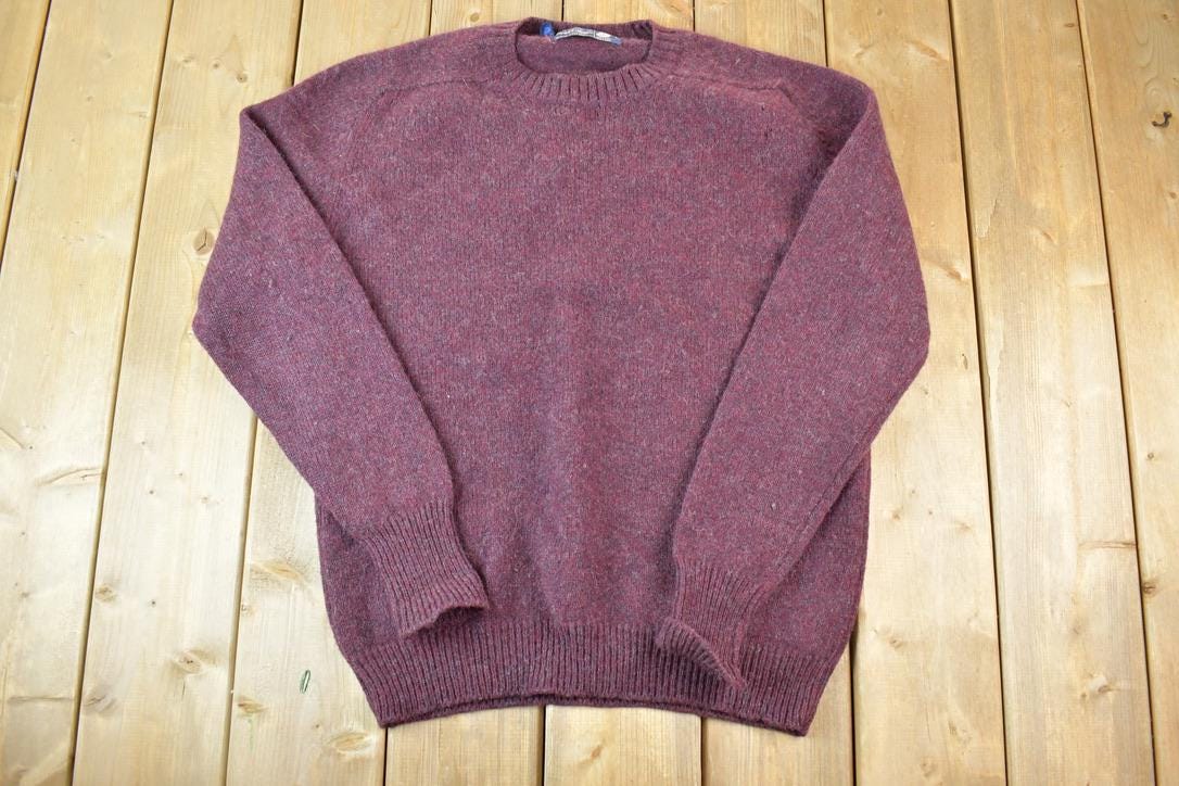 Vintage 1990s Lord And Taylor 100% Virgin Wool Knit Sweater