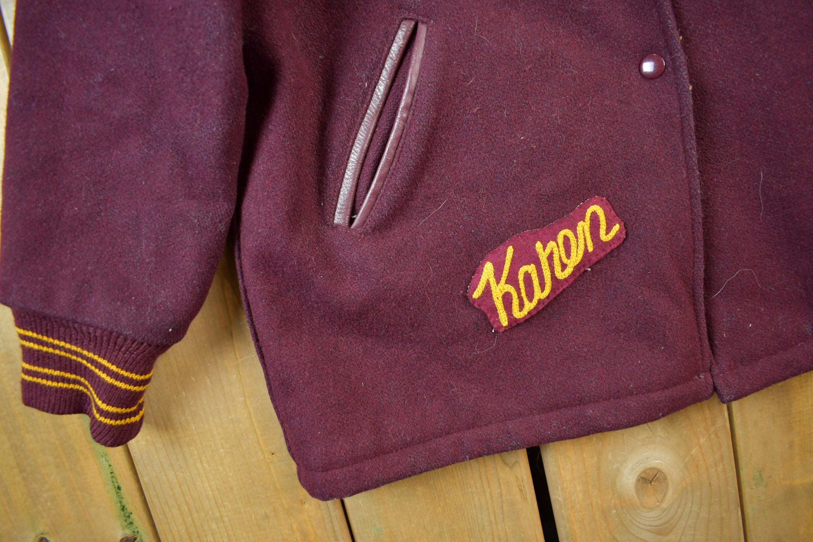 Vintage 1980s Collegiate Wool Varsity Jacket