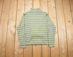 Vintage 1990s Paris Sport Club Striped Turtle Neck Sweatshirt