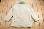 Vintage 1990s Fall Theme Button Up Fleece Sweater