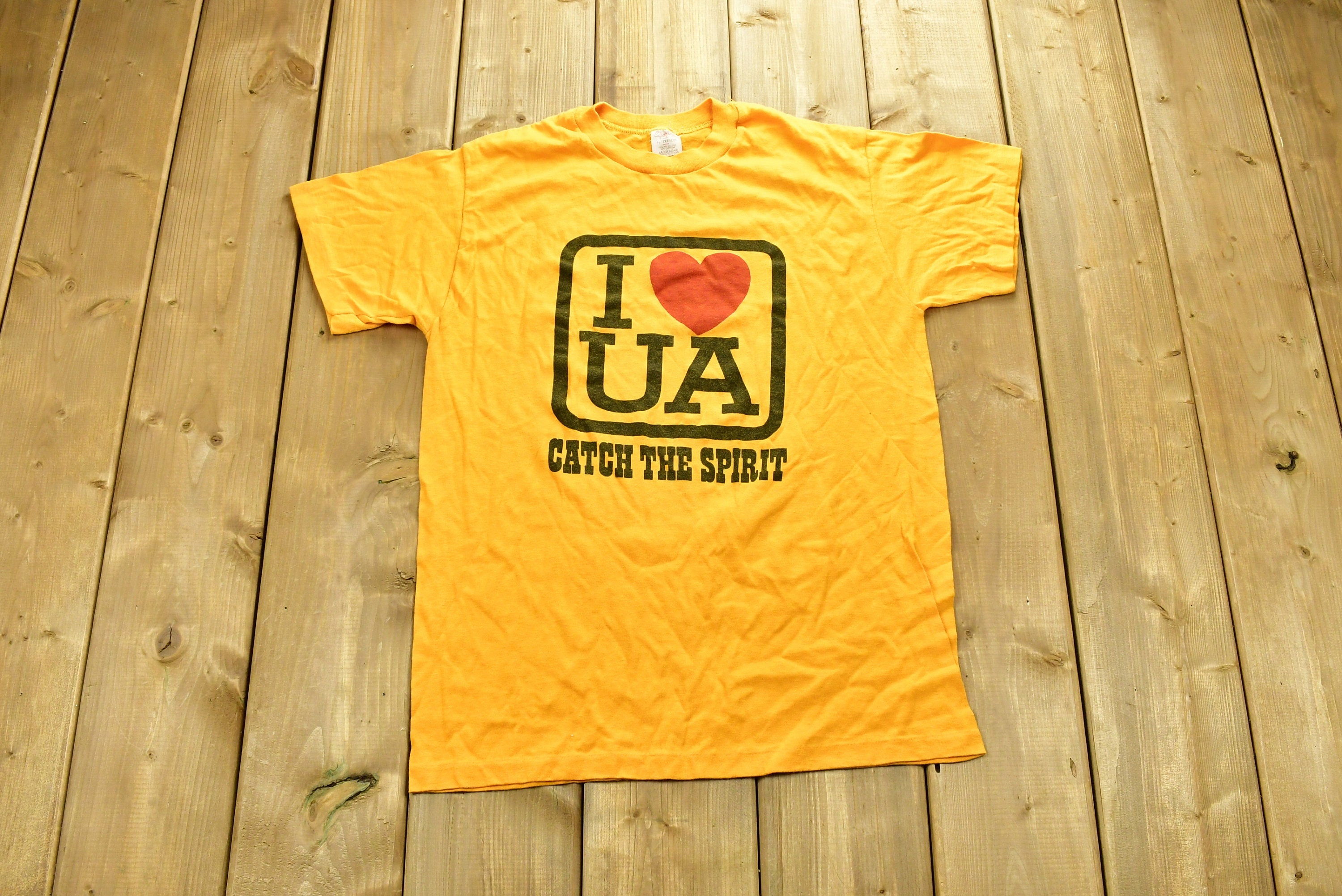Vintage 1980s I Love UA "Catch The Spirit" T-Shirt