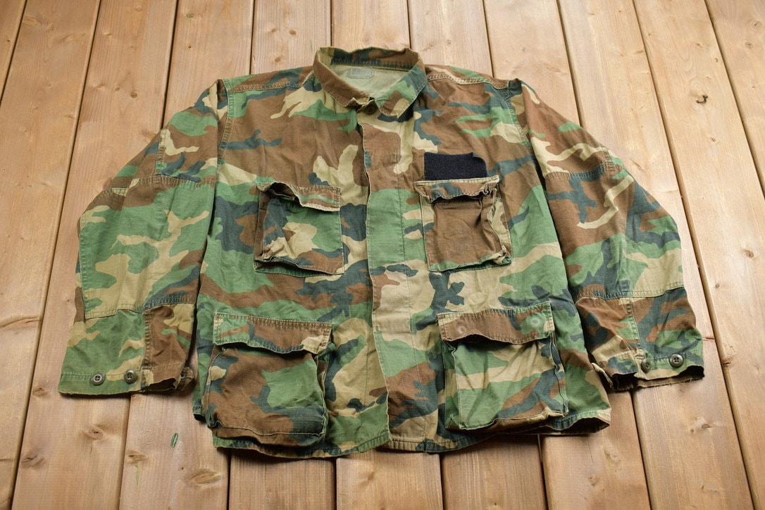 Vintage Military Button Up Shirt