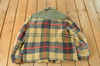 Vintage 1980s Lakewood Sherpa Lined Wool Flannel Shirt Jacket Men's Large