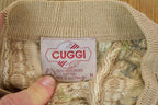 Vintage 1980s Coogi Cotton Knit Abstract Pattern Crewneck Sweater Made In Australia 3D 100% Cotton