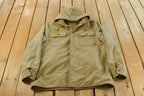 Vintage 1990s Flannel Hooded Reversible Wool Jacket Men's L /Button Up / Outdoors Jacket / Fall Wear