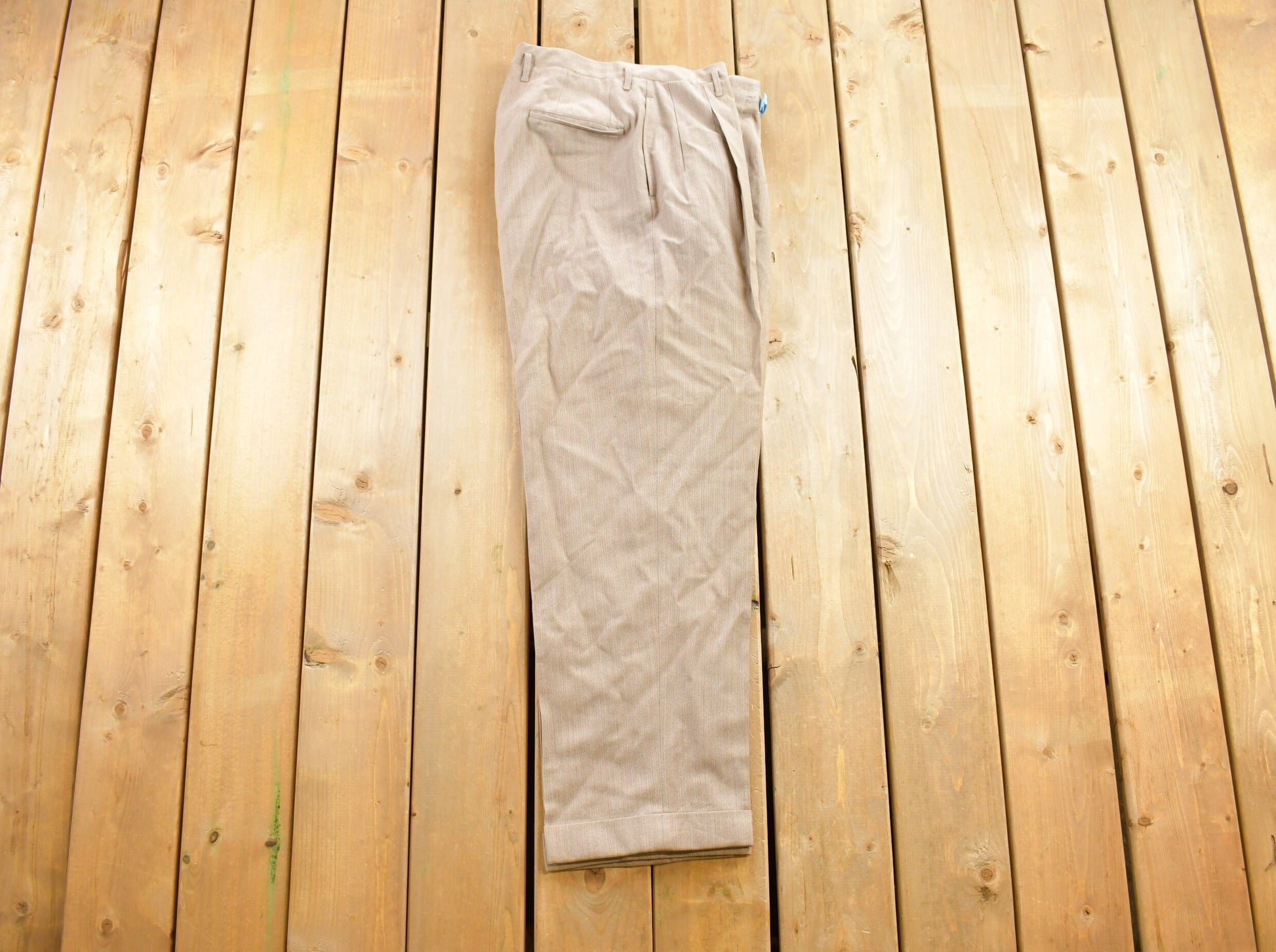 Vintage 1980's Wool Trousers Size 32x30 / 1980s Wool Pants / Streetwear / True Vintage / Vintage Workwear / Wool Pants