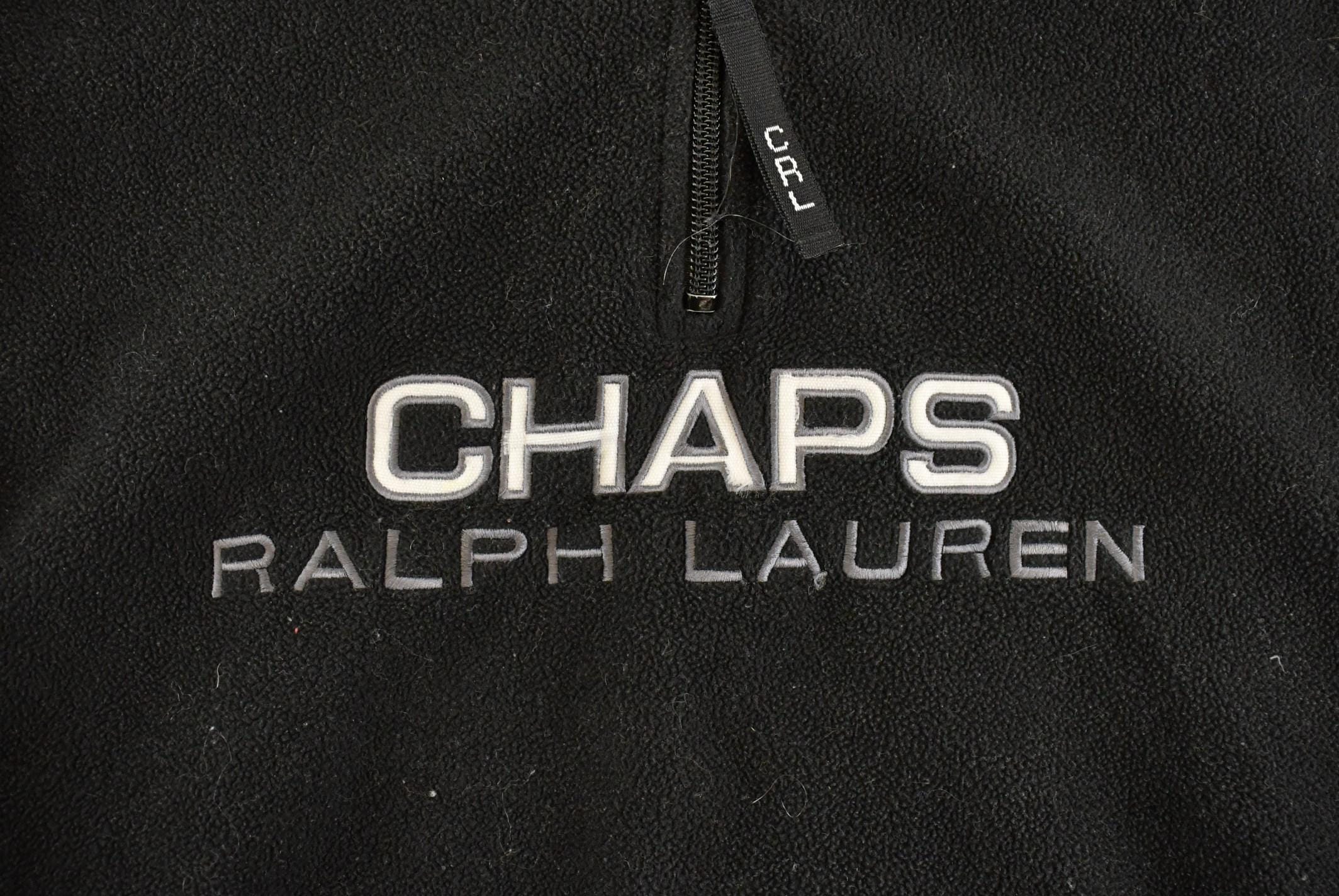Vintage 1990s Chaps Ralph Lauren Quarter Zip Fleece Sweater Men's S