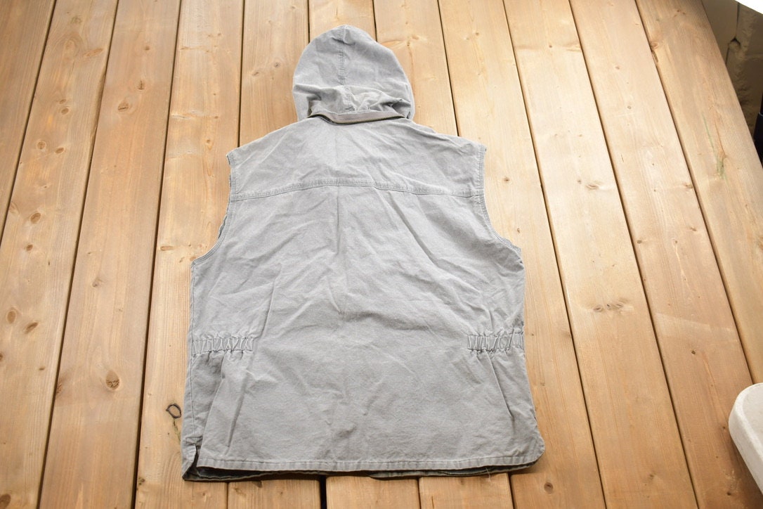 Vintage 1990s 417 Van Heusen Zip Up Hooded Vest