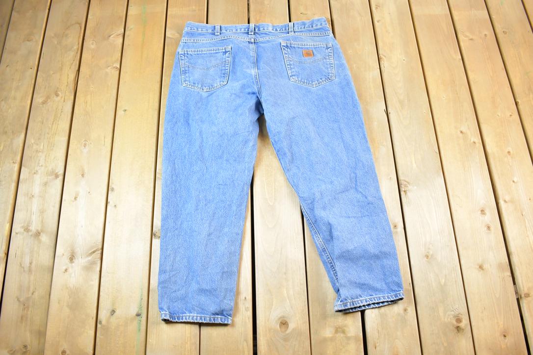 Vintage 1990s Carhartt Denim Work Jeans Size 38 x 28