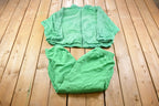 Vintage 1990s Laura Katherine Green Windbreaker & Track Pants Set