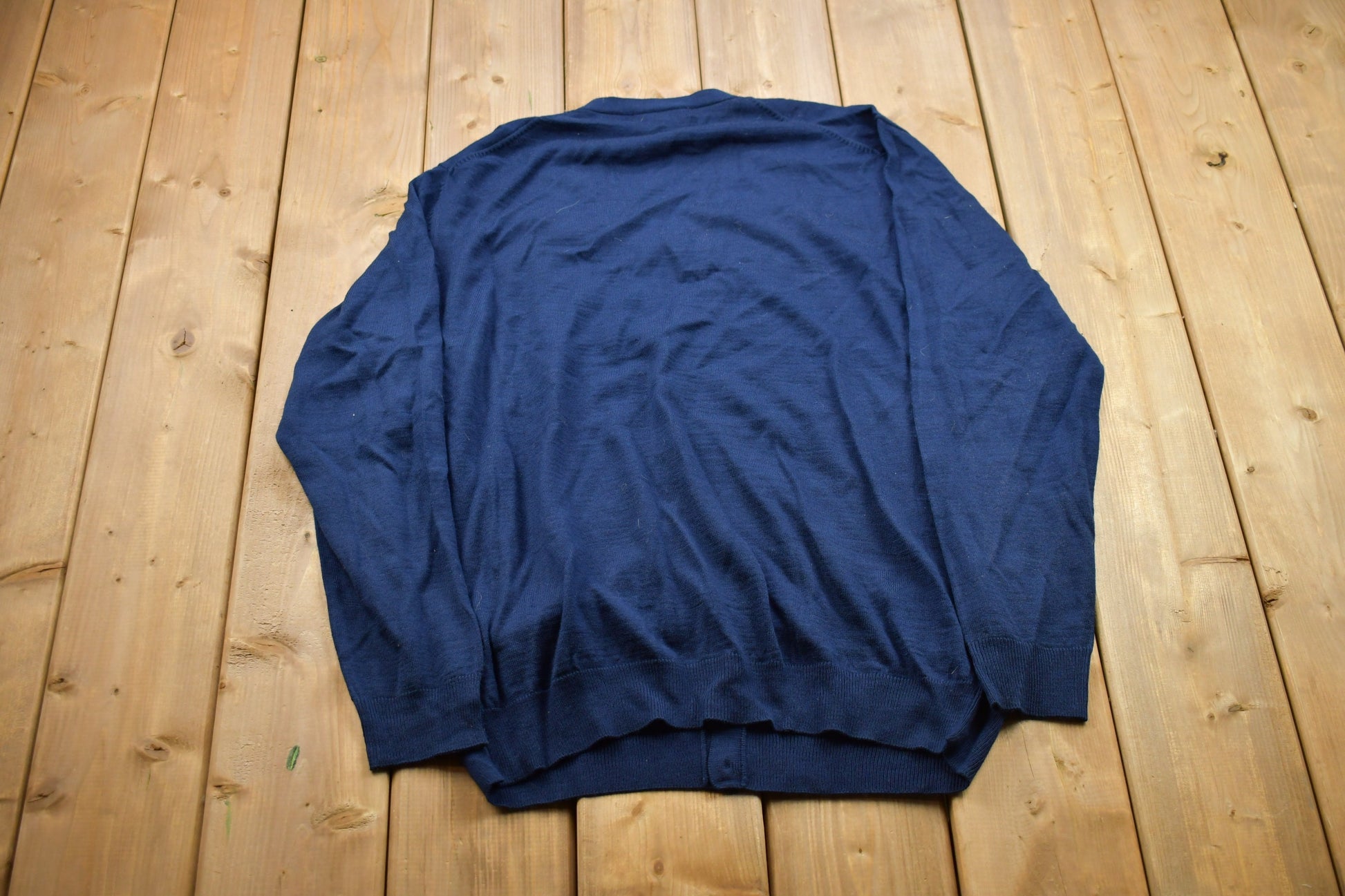 Vintage 1990s Blue Scala Milano Knitted Cardigan Sweater