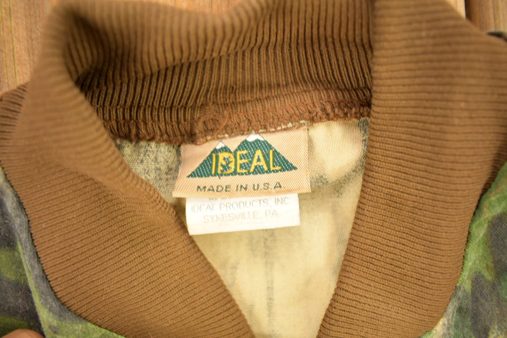 Vintage 1990s IDEAL Tree Camo Windbreaker Bomber Jacket