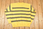 Vintage 1990s Tommy Hilfiger Striped Knit Crewneck Sweater Mens L  90s Knitted Sweatshirt  Vintage Preppy Knits