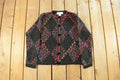 Vintage 1990s Sophisticate Petite Argyle Knit Cardigan Sweater Women's Medium
