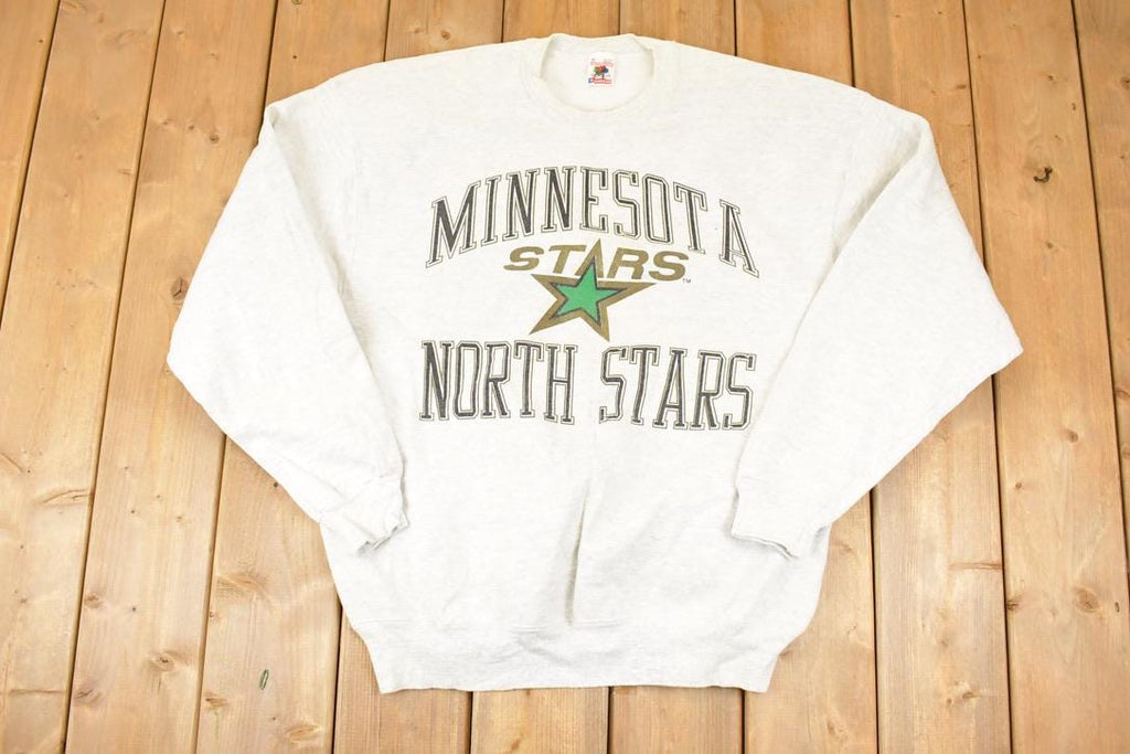 Vintage 1990s Minnesota North Stars NHL Hockey Crewneck Sweatshirt Mens XL