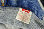 Vintage 1990s Levi's Acid Wash Custom Painted Denim Jean Jacket