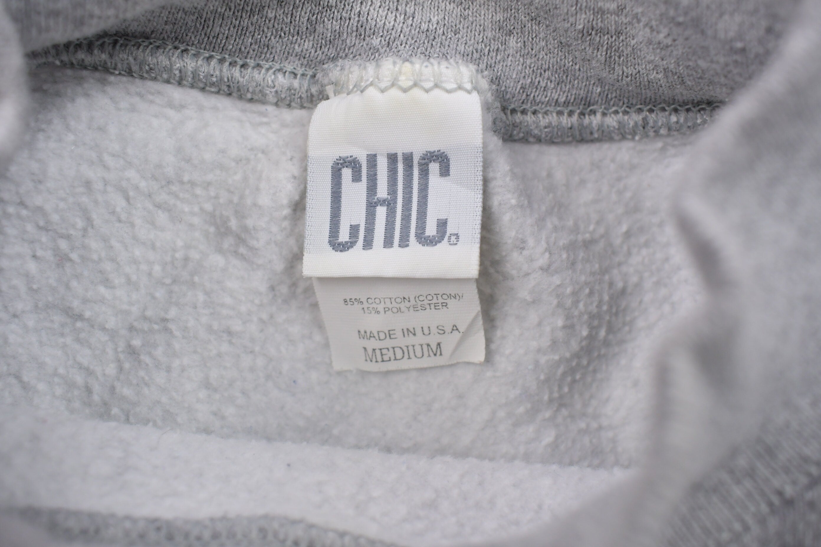 Vintage 1990s Chic Blank Grey Crewneck Sweatshirt