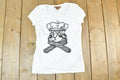 Women Vintage Vigoss Y2K Cat Queen T-Shirt / Vigoss Grunge Skull Print / Contrast Stitch / Internet Famous Clothing / Over Dyed