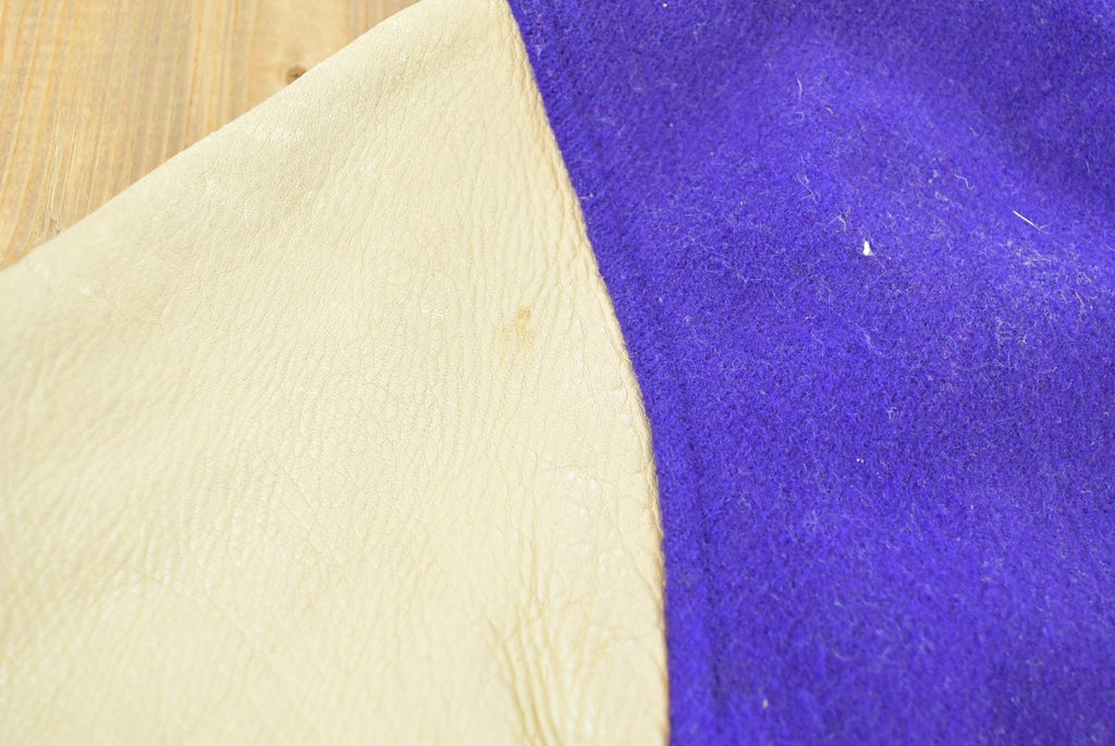 Vintage 1960s King-O Shea Wisconsin Purple Leather Wool Collegiate Varsity Jacket Men's S