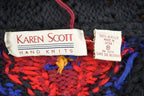 Vintage 1990s Karen Scott Floral Knit Cardigan Sweater