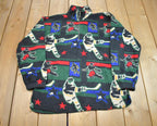 Vintage 1990s Natural Issue For Boys Hockey Themed Fleece Sweater