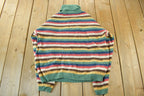 Vintage 1990s Pasta Knit Abstract Pattern Turtleneck Sweater