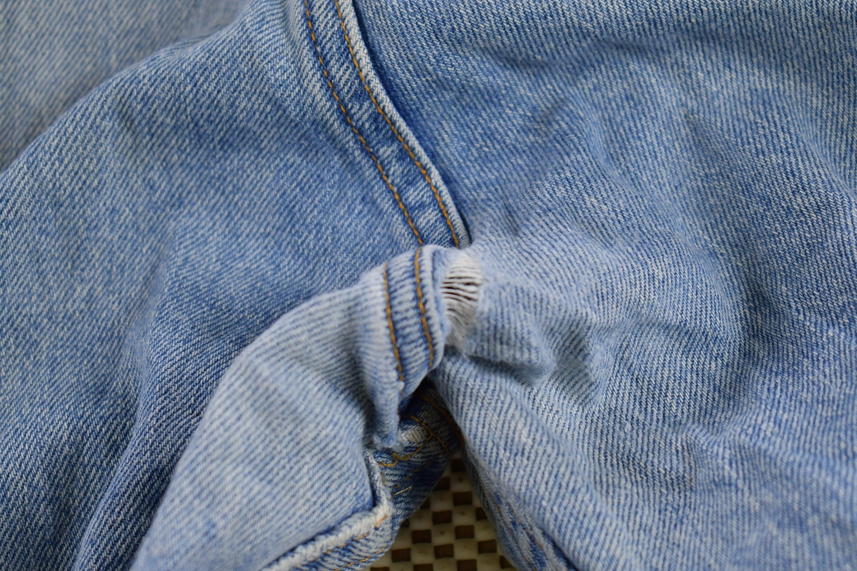 Vintage 1990s Levi's 565 Red Tab Denim Jeans Size 38 x 30 / Blue / Light Wash / Vintage Denim / Made In USA / 90s Levi's / Distressed