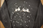Vintage 1990s Day Break Winter Birds Crewneck Sweatshirt Built In Collar