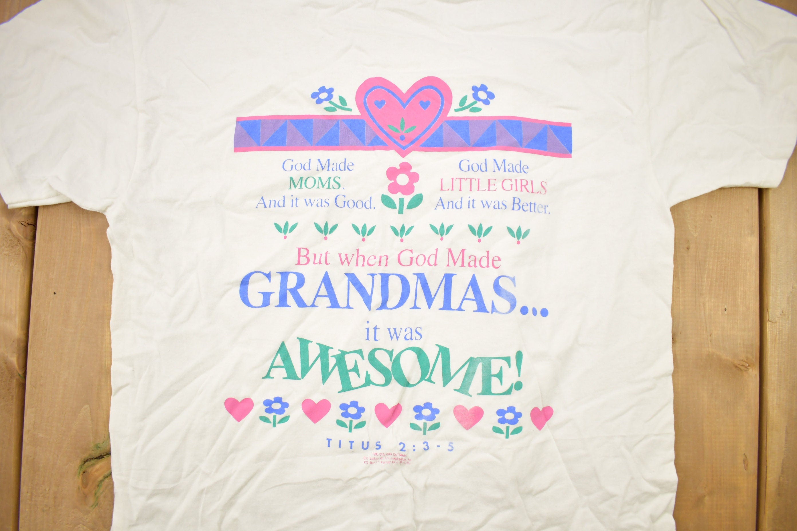 Vintage 1990s Grandmas Are Awesome Graphic T Shirt