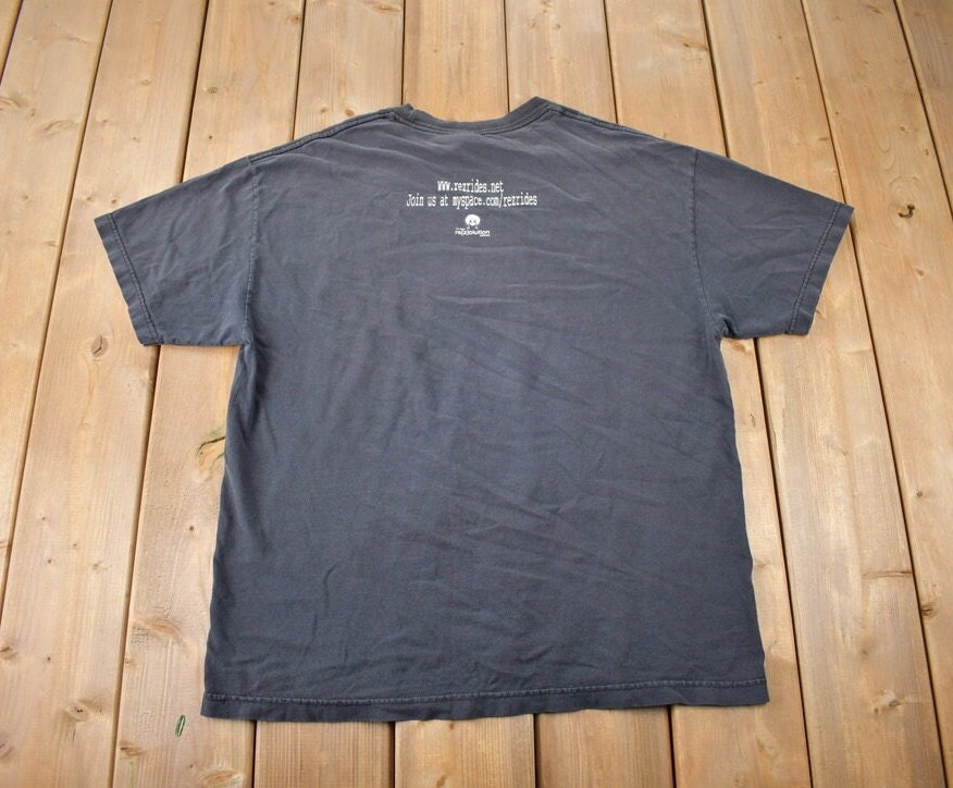 Vintage 2000s Rez Rides Black Graphic T Shirt