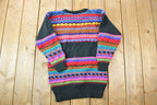 Vintage 1990s Pronto Moda Knit Crewneck Sweater