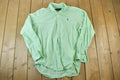 Vintage 1990s Ralph Lauren Mint striped Button Up Shirt