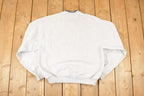 Vintage 1990s Top Stitch Embroidered Cardinal Winter Theme Double Collar Crewneck Sweatshirt Women's L