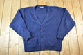 Vintage Lambswool Knit Cardigan Sweater - 1990s Mens Large
