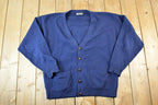 Vintage Lambswool Knit Cardigan Sweater - 1990s Mens Large