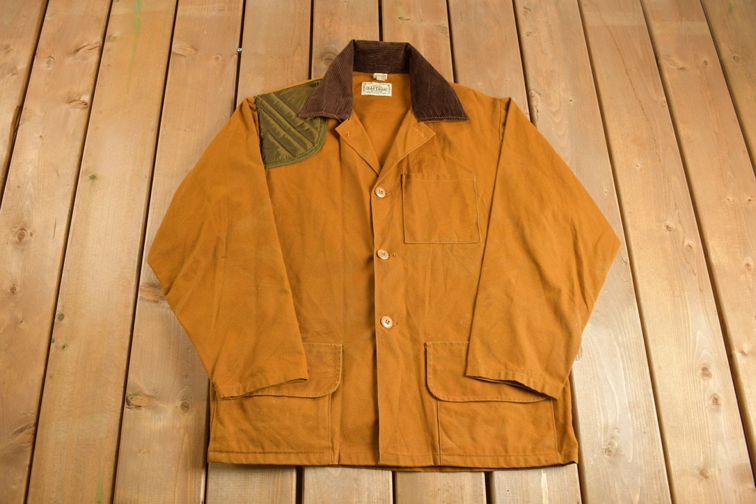 Vintage 1980s Saftbak Hunting Canvas Blazer Jacket