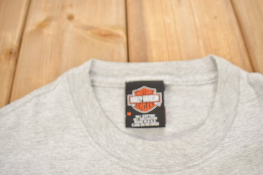 Vintage 1990s Big Moose Harley Davidson Portland Maine T-Shirt / Made In USA / Biker Tee / Souvenir T Shirt / Pocket Tee