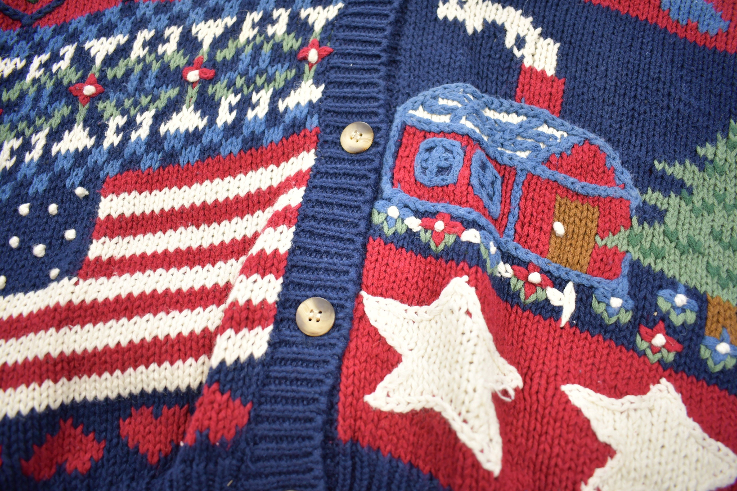 Vintage 1990s USA Button Up Knit Sweater