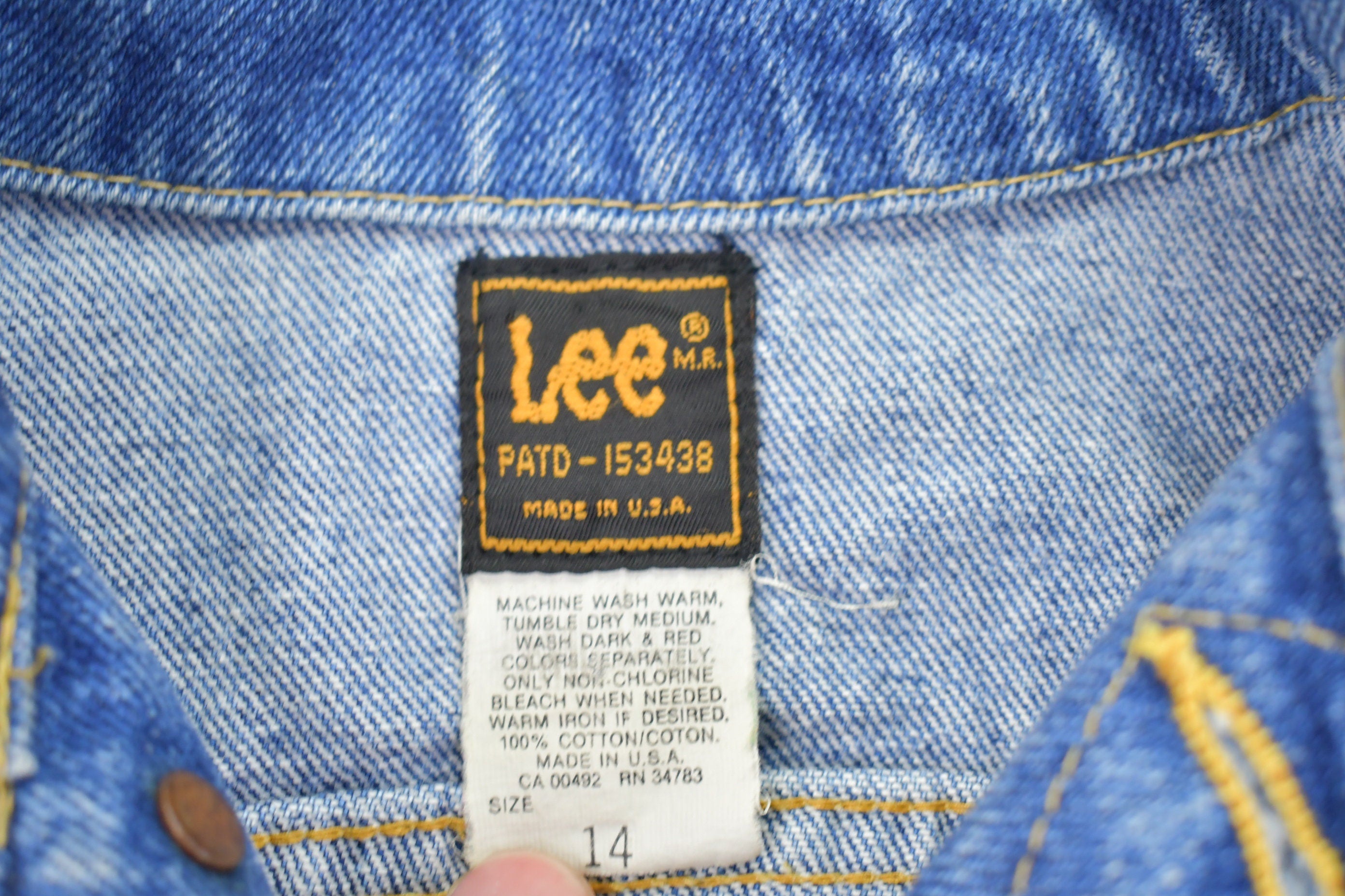 Vintage 1980s Kids Lee Denim Jean Jacket